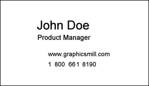Business Card's Text
