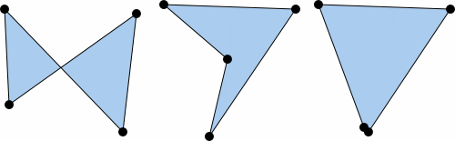 Non-convex quadrangles