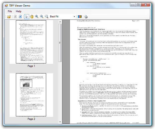 TIFF viewer screenshot