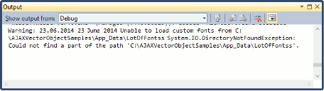 Output Window States an Warning