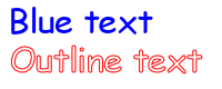 Outline text